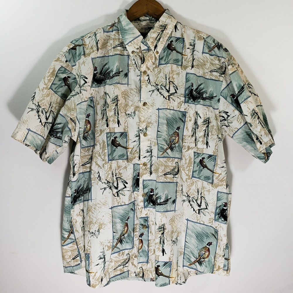 Field & Stream Mens Pheasant Pattern Button Up